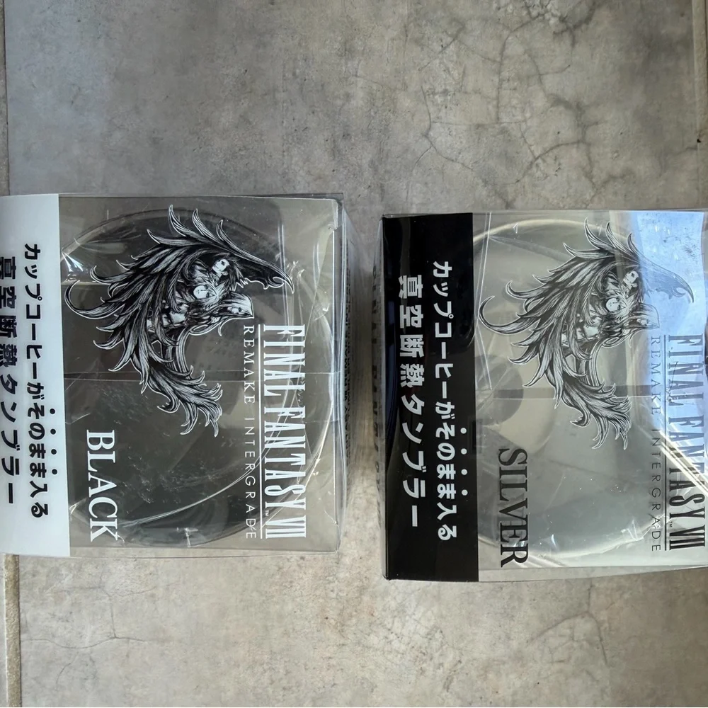 [Set of 2] FINAL FANTASY Ⅶ REMAKE INTERGRADE CUP COFFEE TUMBLER Silver Black JP - Picture 7 of 7